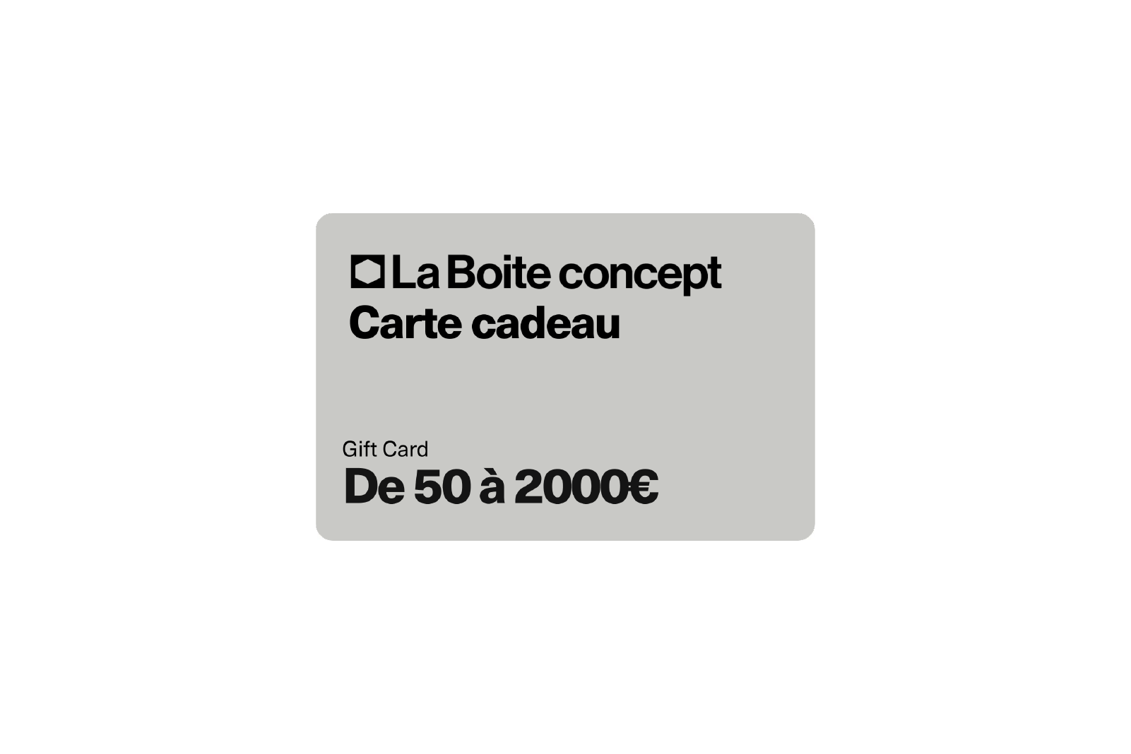 La Boite concept Gift Card