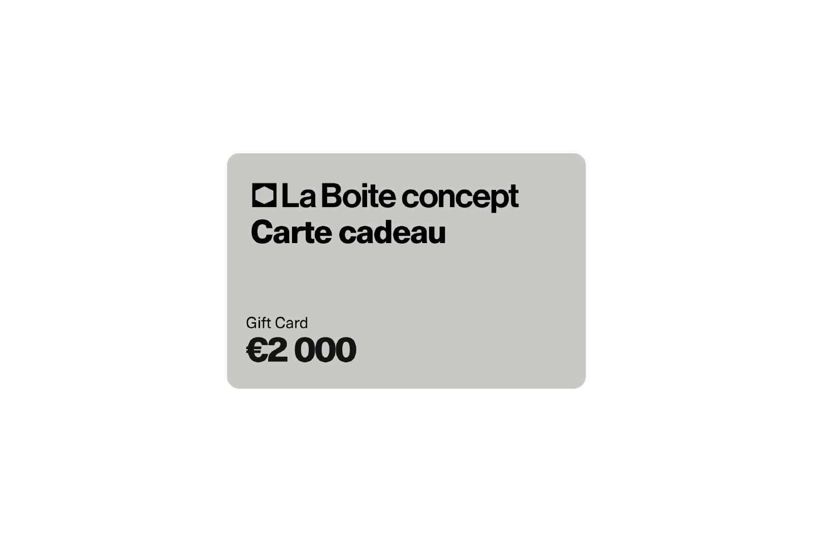 La Boite concept Gift Card
