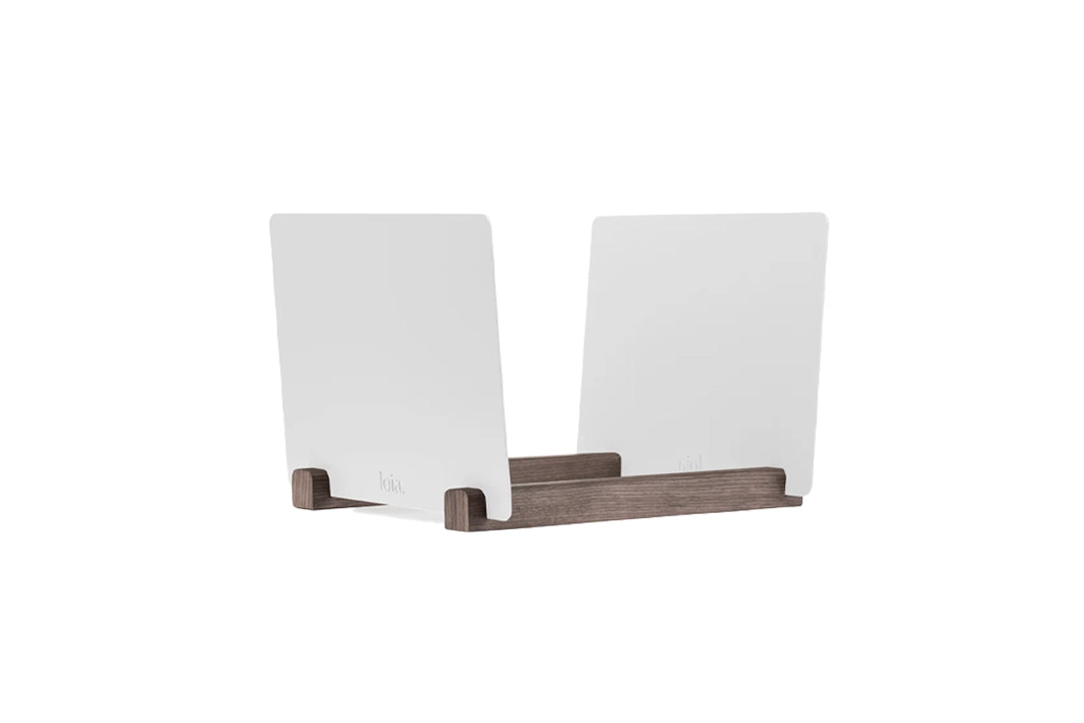 Le Rangement Vinyles Blanc & Noyer - Loia