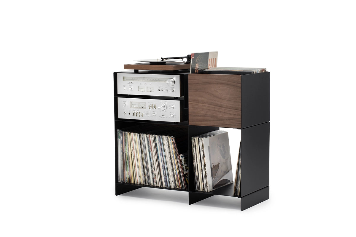 Meuble Digger Noir et Noyer - Loia