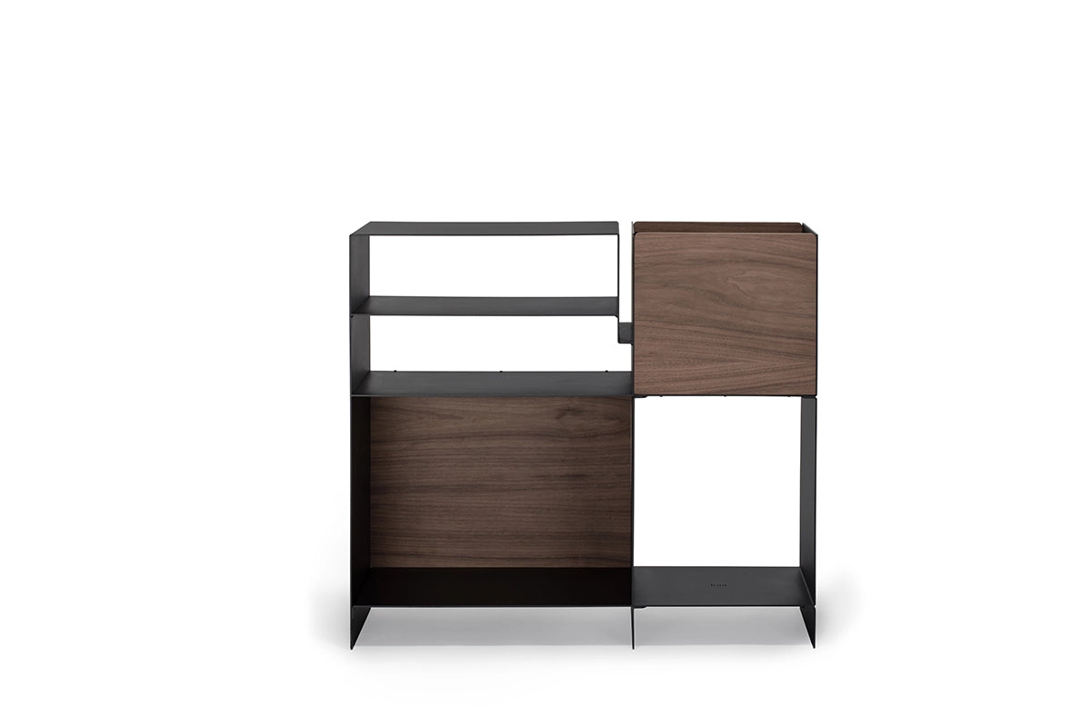 Meuble Digger Noir et Noyer - Loia