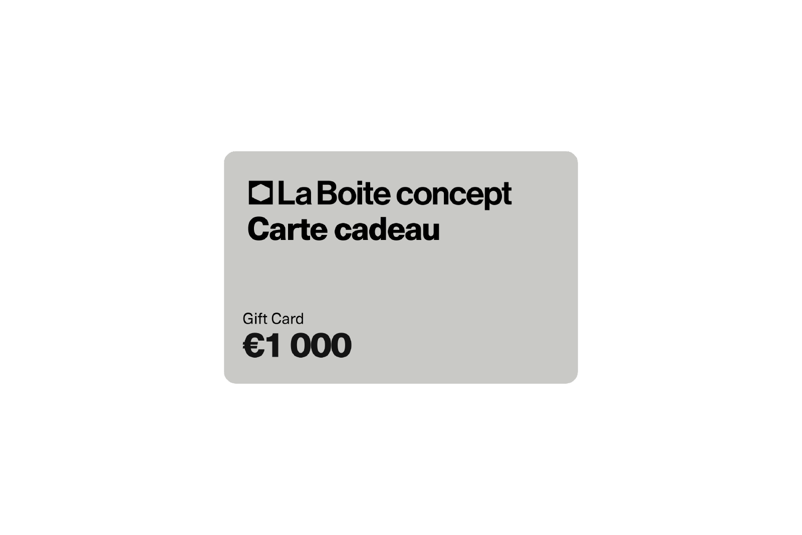 La Boite concept Gift Card