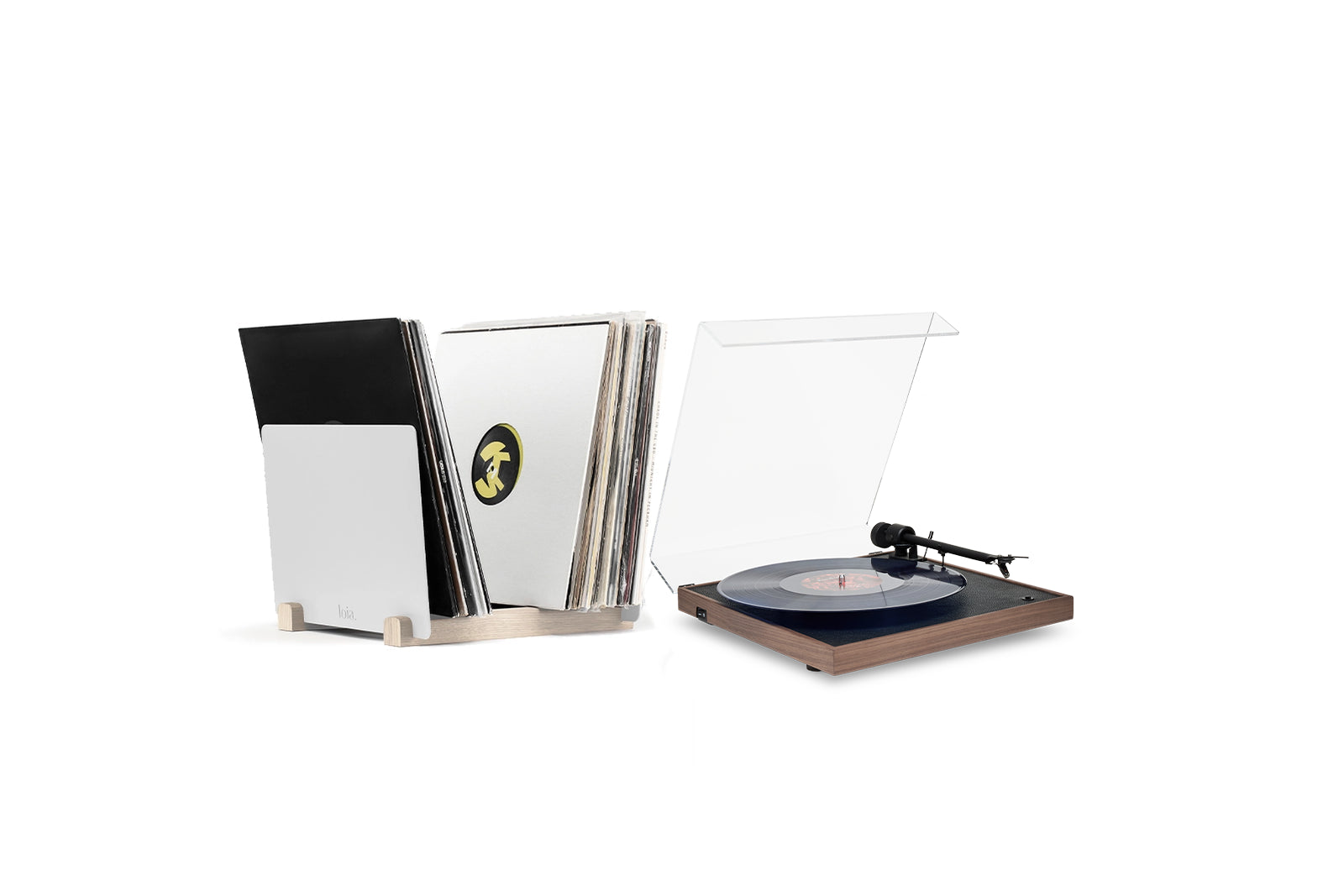 Pack Vinyle - Platine SQUARE CC & Rangement Vinyle Blanc